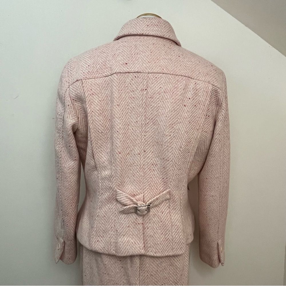 Victoria’s Secret Vintage Y2K Pink Tweed Skirt Suit 8 - Picture 4 of 7